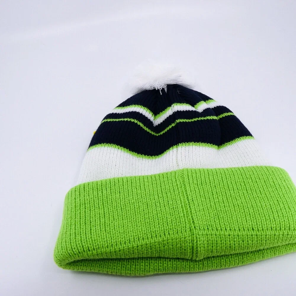 '47 Brand Seattle Seahawks Winter Hat Youth Boys Green Knit Football NFL Cap New